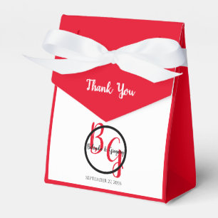 Simple Personalised Initials Wedding Favour Box