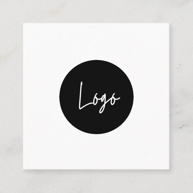 Simple personalised logo QR code business card (Front)