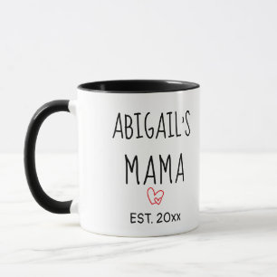 Simple Personalised Mama Gift with Child’s Name  Mug