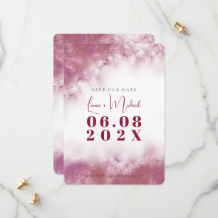 Simple Personalised Marble watercolor rose gold   Save The Date