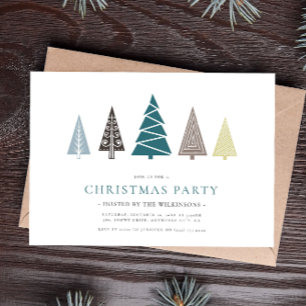 simple  personalised modern photo christmas  invitation
