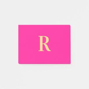 Simple Personalised Monogram Modern Post-it Notes