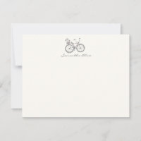 Simple Personalised Name Bicycle Illustration Grey