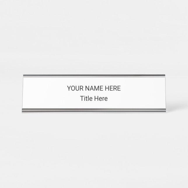 Simple Personalised Name Plate & Desk Sign (Front)