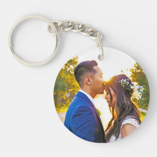 Simple Personalised Photo and Text Photo Key Ring