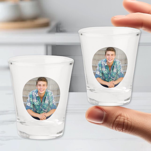 Simple Personalised Photo Shot Glass (Simple Personalized Photo Shot Glass )