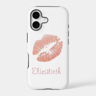Simple Personalised Pink Glitter Lips