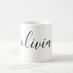 Simple  Personalised Signature Script  Coffee Mug