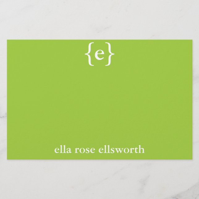 Simple Personalised Stationary Stationery (Front)