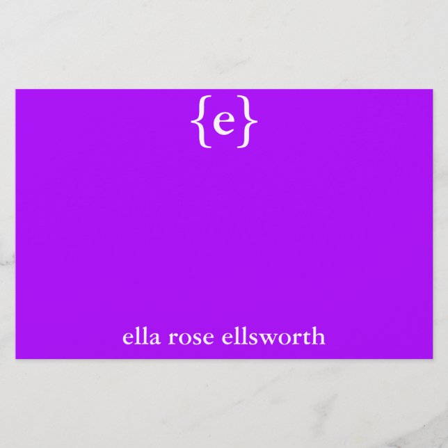 Simple Personalised Stationary Stationery (Front)