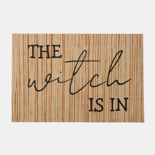 Simple Personalised The Witch Is In Funny  Doormat