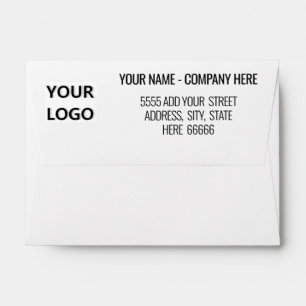 Simple Personalised Your Name Logo Return Address  Envelope