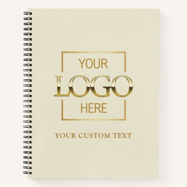 Simple Personalized Business Logo Promotional  Notebook (Front)