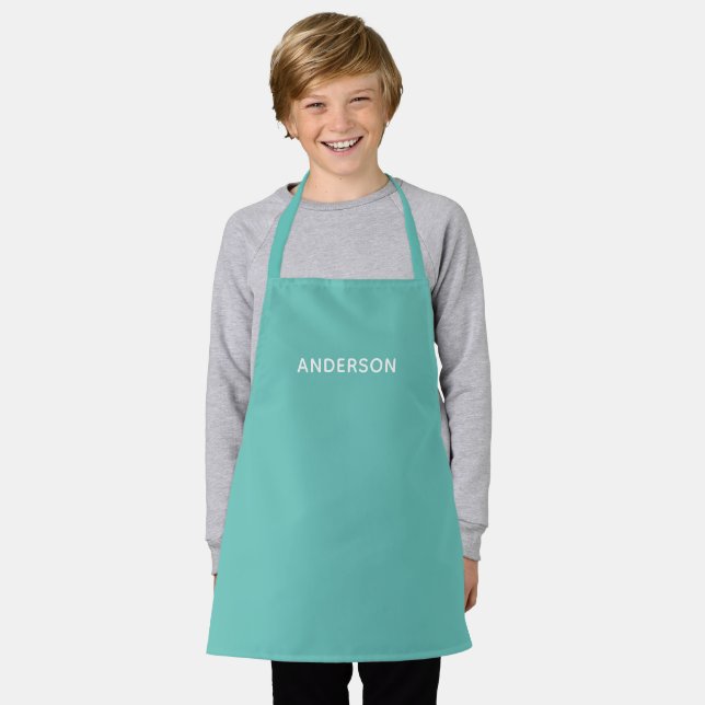 Simple Personalized Name Monogram | Elegant Custom Apron (Worn)