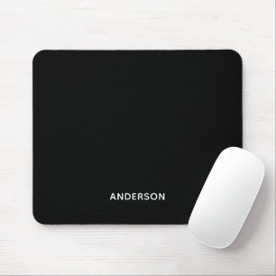 Simple Personalized Name Monogram Elegant Mouse Pad