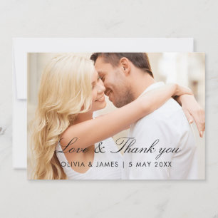Simple Personalized wedding thank you card, Card
