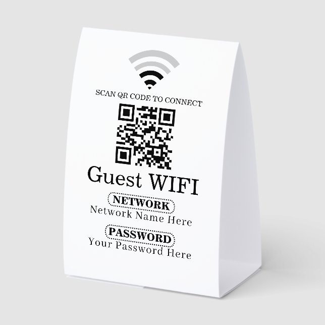 Simple Personalized Wi-fi Network QRcode Password  (Front)