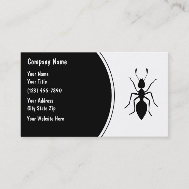 Simple Pest Control Business Cards (Front)