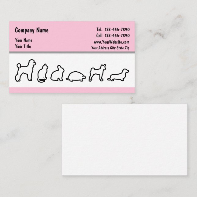 Simple Pet Business Cards (Front/Back)