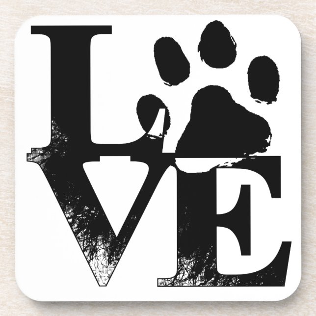 Simple Pet Love Paw Coaster (Front)