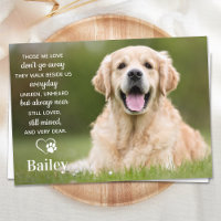 Simple Pet Memorial Pet Loss Poem Custom Dog Photo