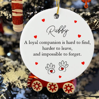 Simple Pet Name Ceramic Ornament