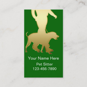 Simple Pet Sitter Business Cards