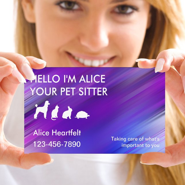 Simple Pet Sitter Business Cards (Creator Uploaded)