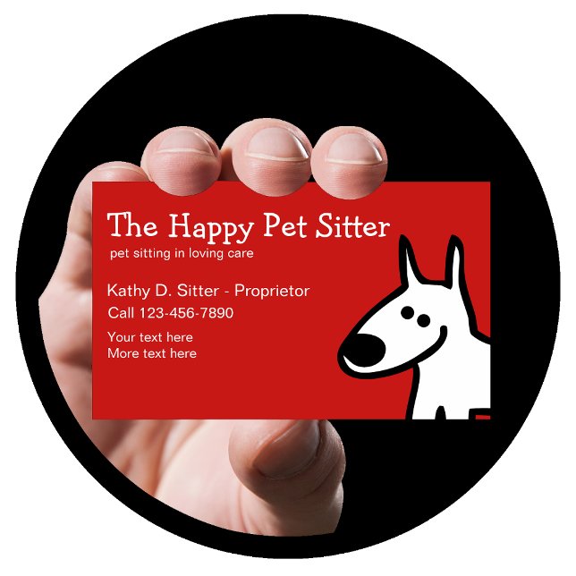 Simple Pet Sitter Design Business Card (Creator Uploaded)