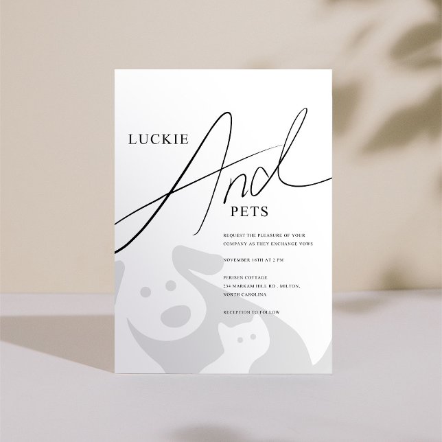 Simple Pet Wedding and Engagement Invitation (Creator Uploaded)