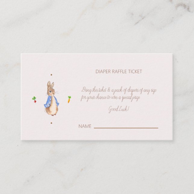 Simple Peter the Rabbit Enclosure Card (Front)