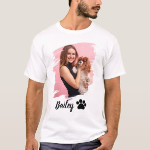 Simple Pets Cool Typography Name and Photo T-Shirt