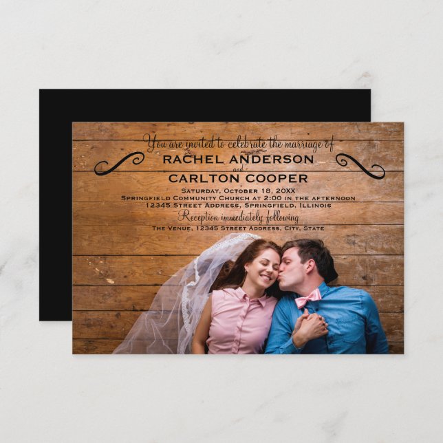 Simple Photo - 3x5 Wedding Invitation (Front/Back)