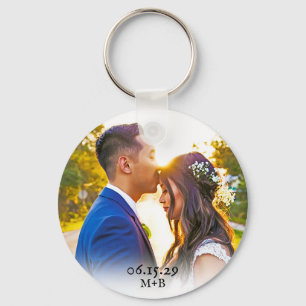 Simple Photo Anniversary Valentines Day Gift Key Ring