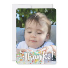 Simple Photo Background 'Thanks!' Card