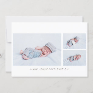 Simple Photo Baptism Party Invitation