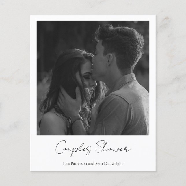 Simple Photo Budget Couples Shower Invitation Flyer (Front)