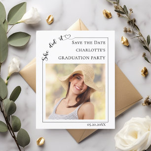 Simple photo budget Graduation Save the Date Flyer