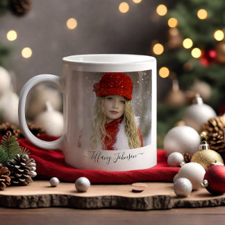 Simple Photo Calligraphy Script Name Personal Mug