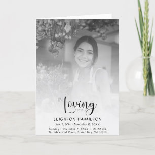 Simple Photo Celebration of Life Folded Program