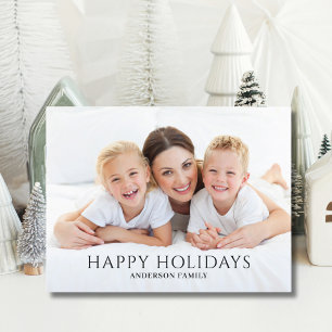 Simple Photo Christmas Holiday Postcard