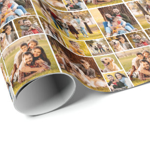 Simple Photo Collage 11 Pictures Unique Pattern Wrapping Paper