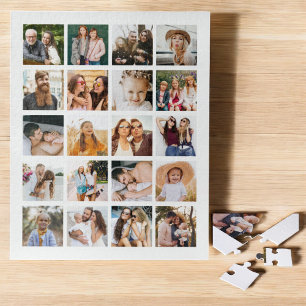Simple Photo Collage 20 Picture Personalised Jigsaw Puzzle