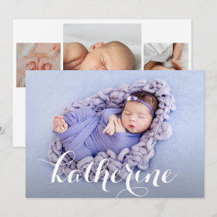 Simple Photo Collage Birth Announcement