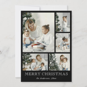 Simple Photo Collage Christmas Holiday  Card