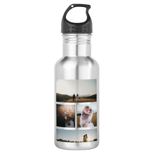 Simple Photo Collage Modern 710 Ml Water Bottle (Front)
