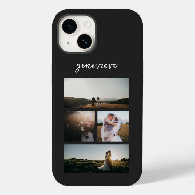 Simple Photo Collage Modern Case-Mate iPhone Case (Back)