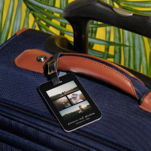 Simple Photo Collage Modern Luggage Tag