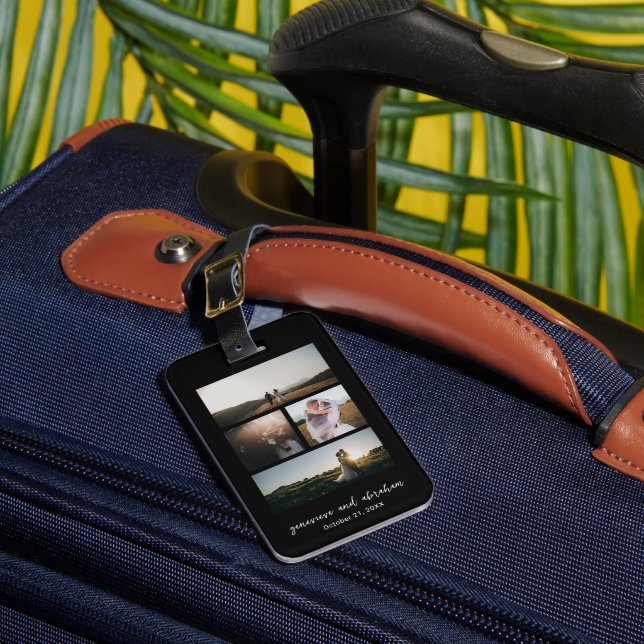 Simple Photo Collage Modern Luggage Tag (Front Insitu 1)