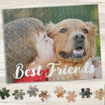 Simple Photo Custom Pet Dog Kids Best Friends Jigsaw Puzzle<br><div class="desc">Looking for a unique and personalised way to capture your precious memories with family, friends, and pets? Look no further than our modern and simple jigsaw puzzle featuring your favourite photos and portraits! Whether you're a dog lover or looking for a special remembrance keepsake of a loved one, our custom...</div>